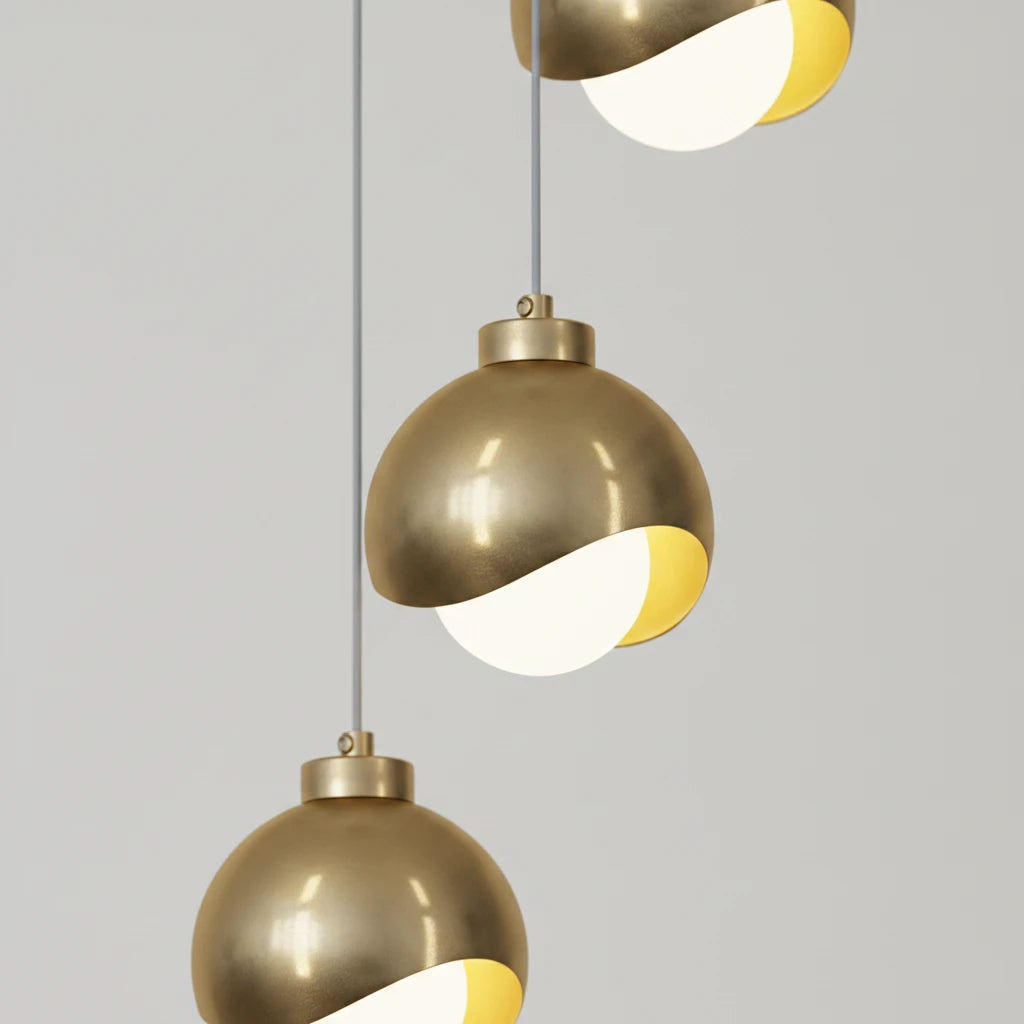 suspension-3-boules-metal-dore-design-moderne section4 Image