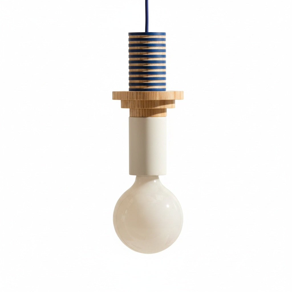 Suspension Bois Nordique Empilé - vue produit sur fond blanc