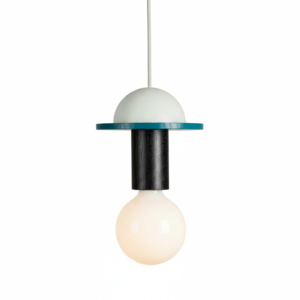 Suspension Bois Nordique Géométrique - vue produit sur fond blanc