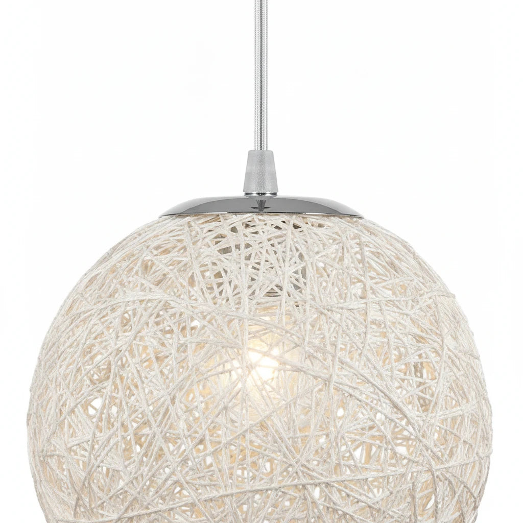 suspension-boule-rotin-tresse-blanche section4 Image