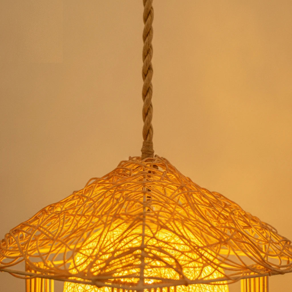 suspension-cabane-rotin-bambou-tresse-nature section4 Image