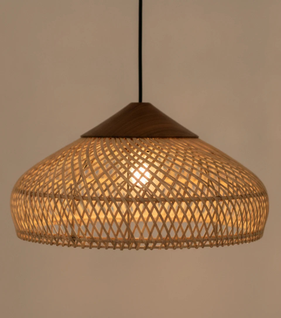 suspension-conique-rotin-tresse-naturel section4 Image