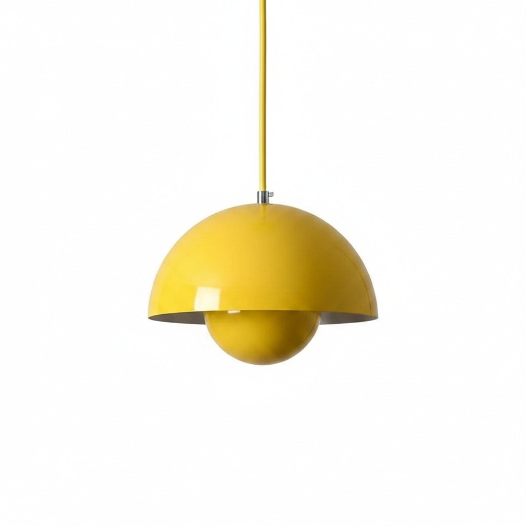 Suspension Dôme Métal Colorée Moderne - vue produit sur fond blanc