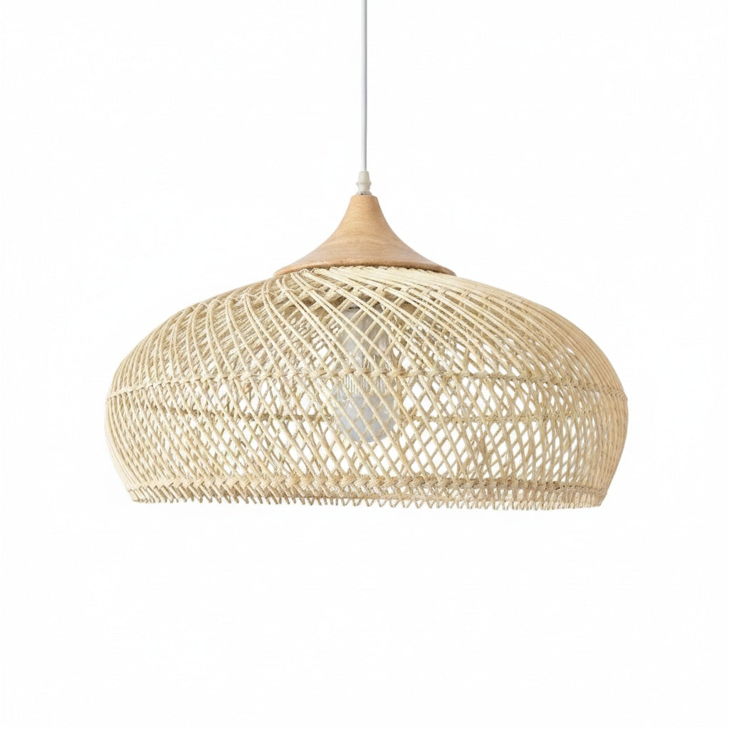 Suspension Dôme Rotin Tressé Naturel — google shopping