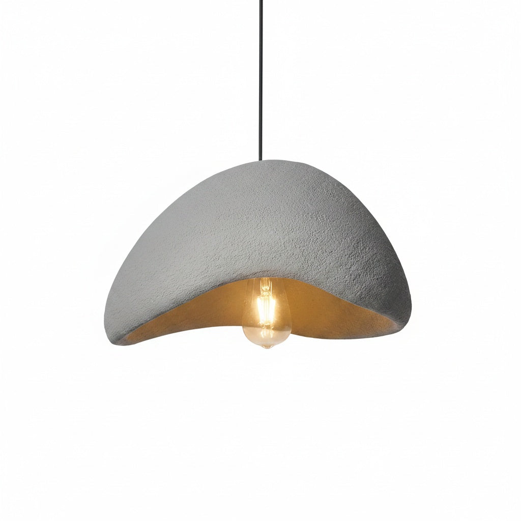 Suspension Effet Béton Wabi-Sabi Dôme - vue produit sur fond blanc