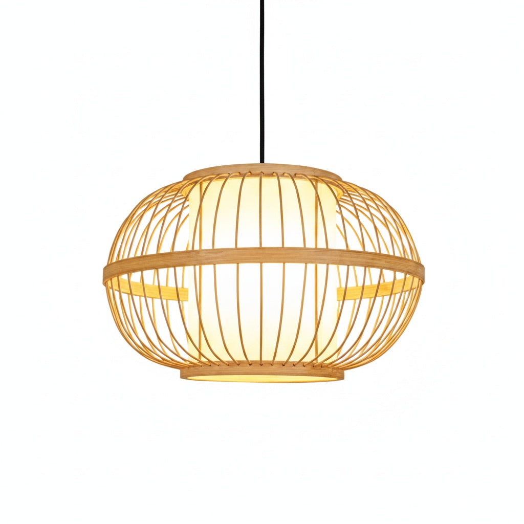 Suspension Lanterne Bambou Tressé Ronde — google shopping