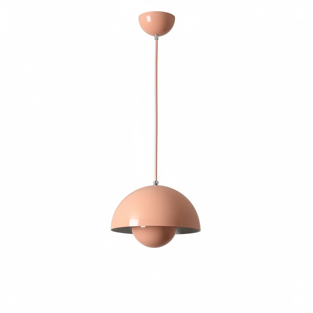 Suspension Métal Bourgeon Rose - vue produit sur fond blanc