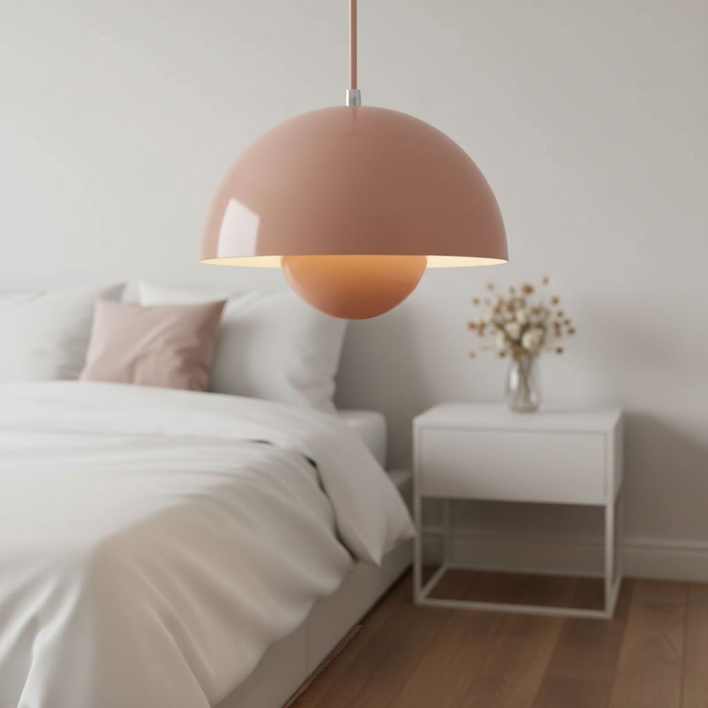 Suspension Métal Bourgeon Rose mise en ambiance dans un intérieur