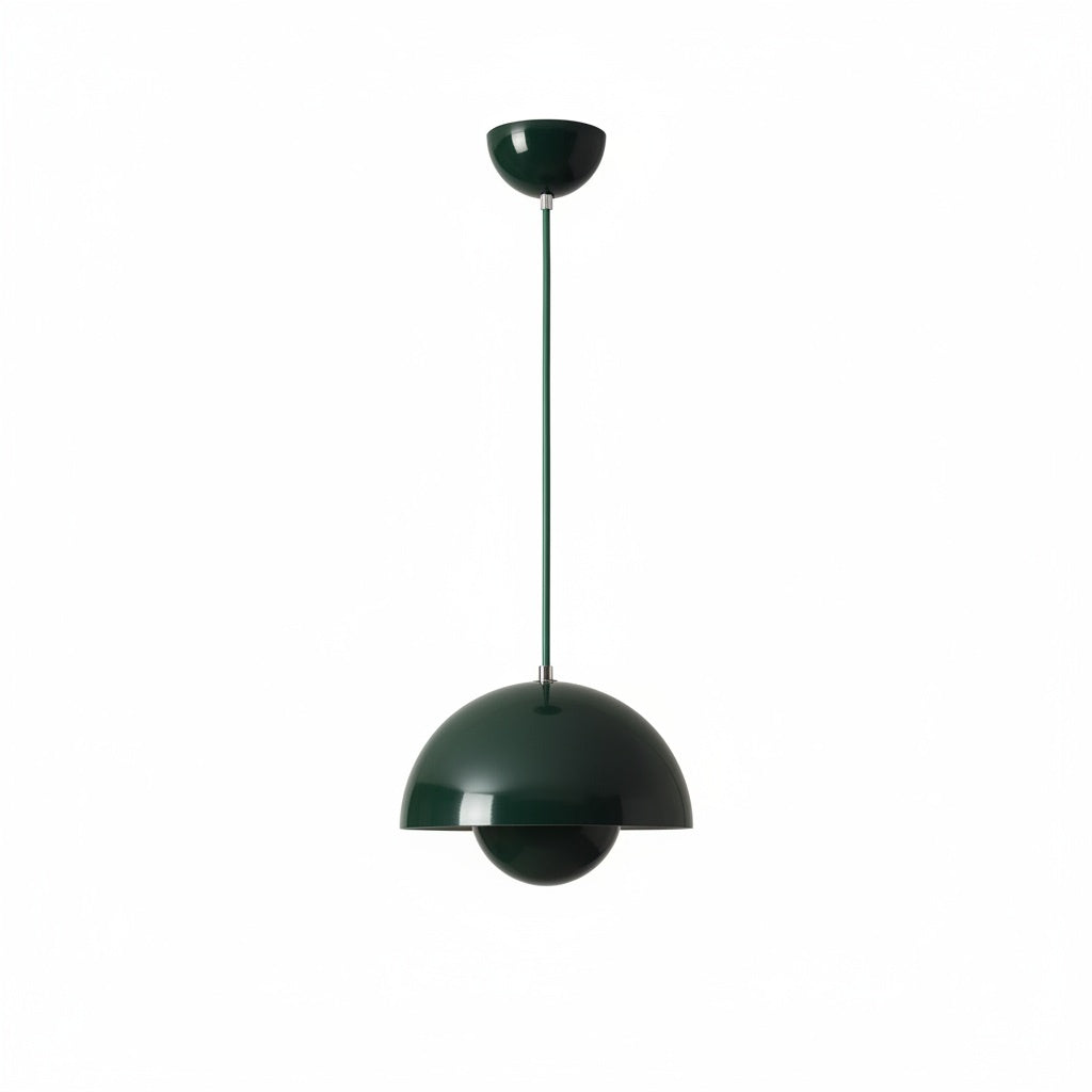 Suspension Métal Bourgeon Vert - vue produit sur fond blanc