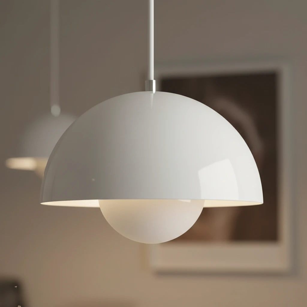 suspension-metal-moderne-bourgeon-blanc section4 Image