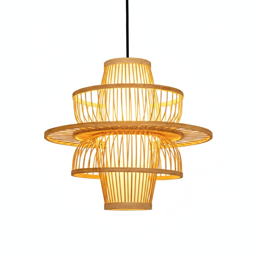 Suspension Pagode Bambou Tressé Nature — google shopping