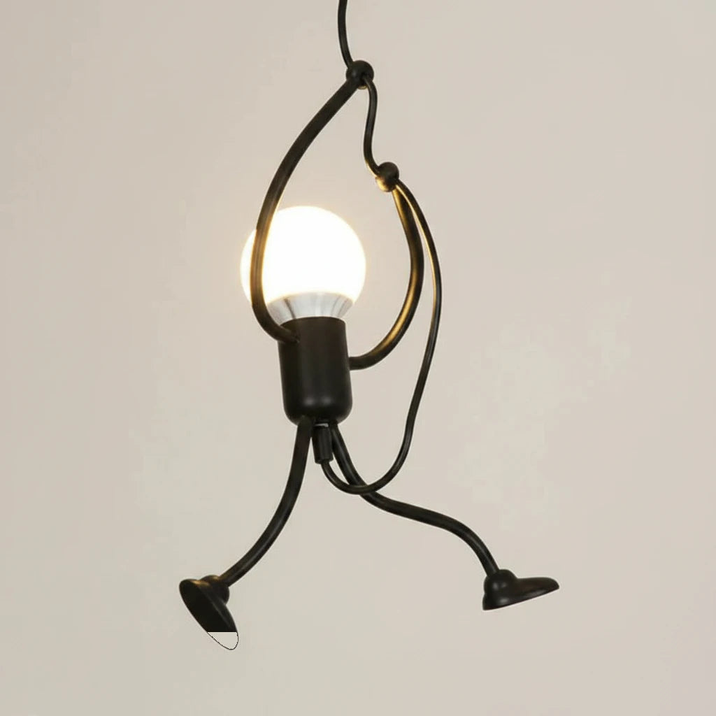 suspension-petit-bonhomme-metal-noir-design section4 Image