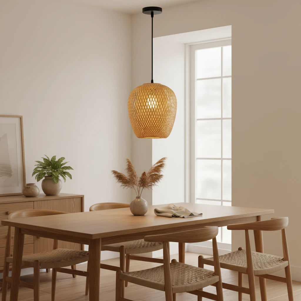 suspension-rotin-tresse-salle-manger-conviviale-36cm highlight Image