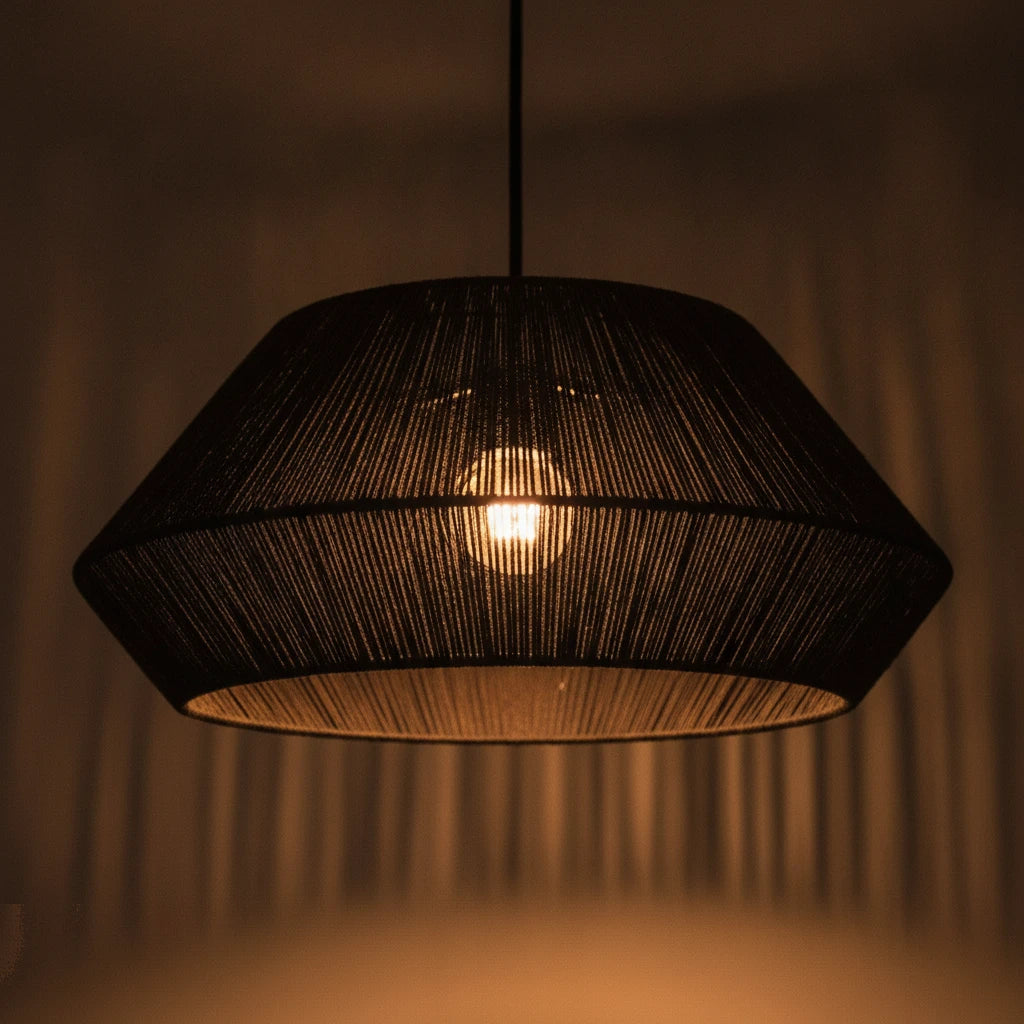 suspension-tambour-corde-tressee-noire section4 Image