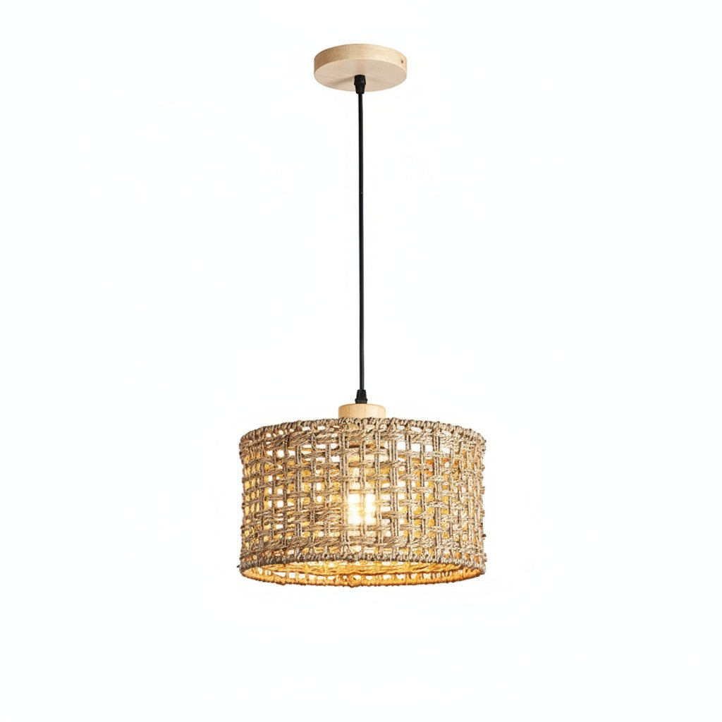 Suspension Tambour Osier Tressé Ajouré — google shopping