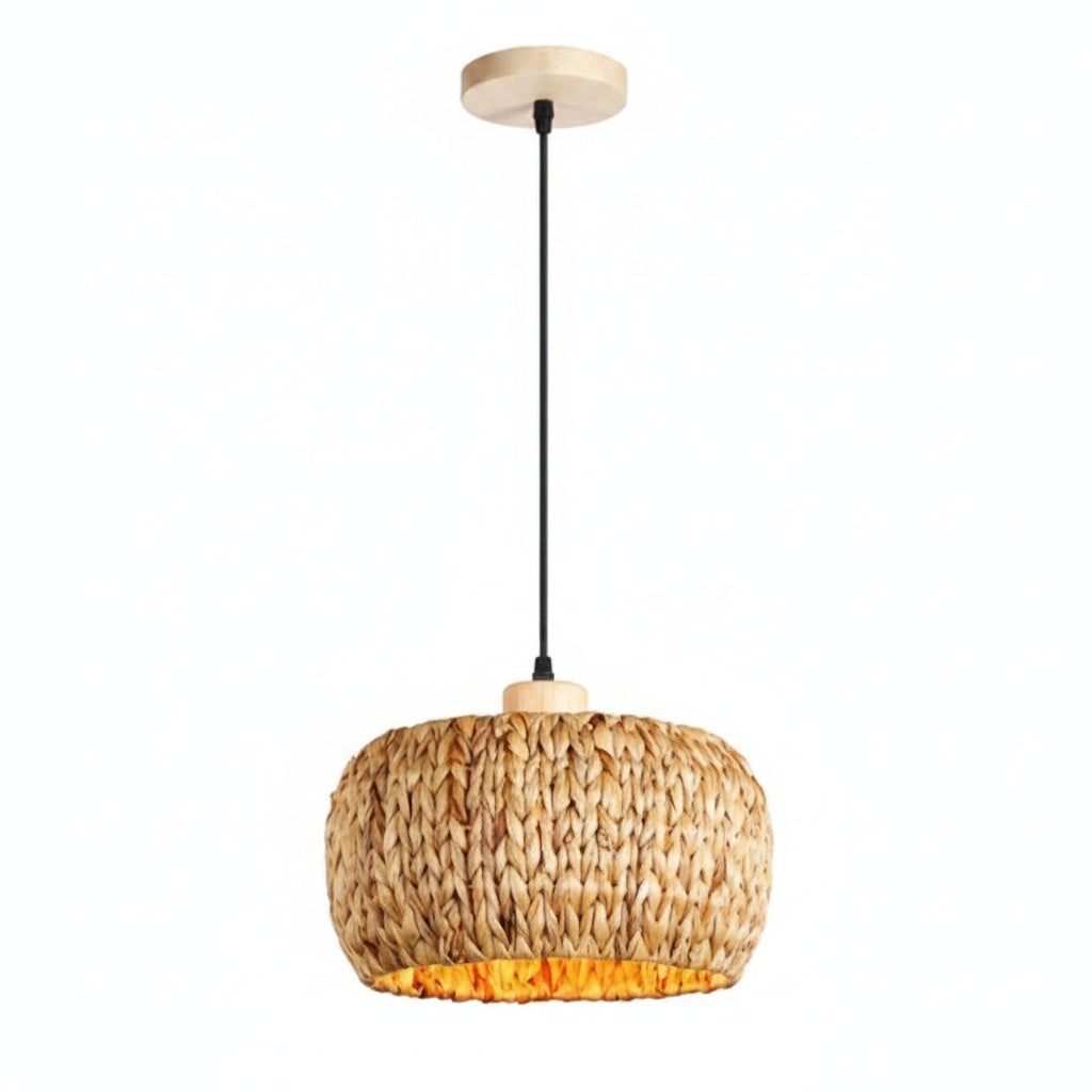 Suspension Tambour Paille Tressée Naturelle — google shopping