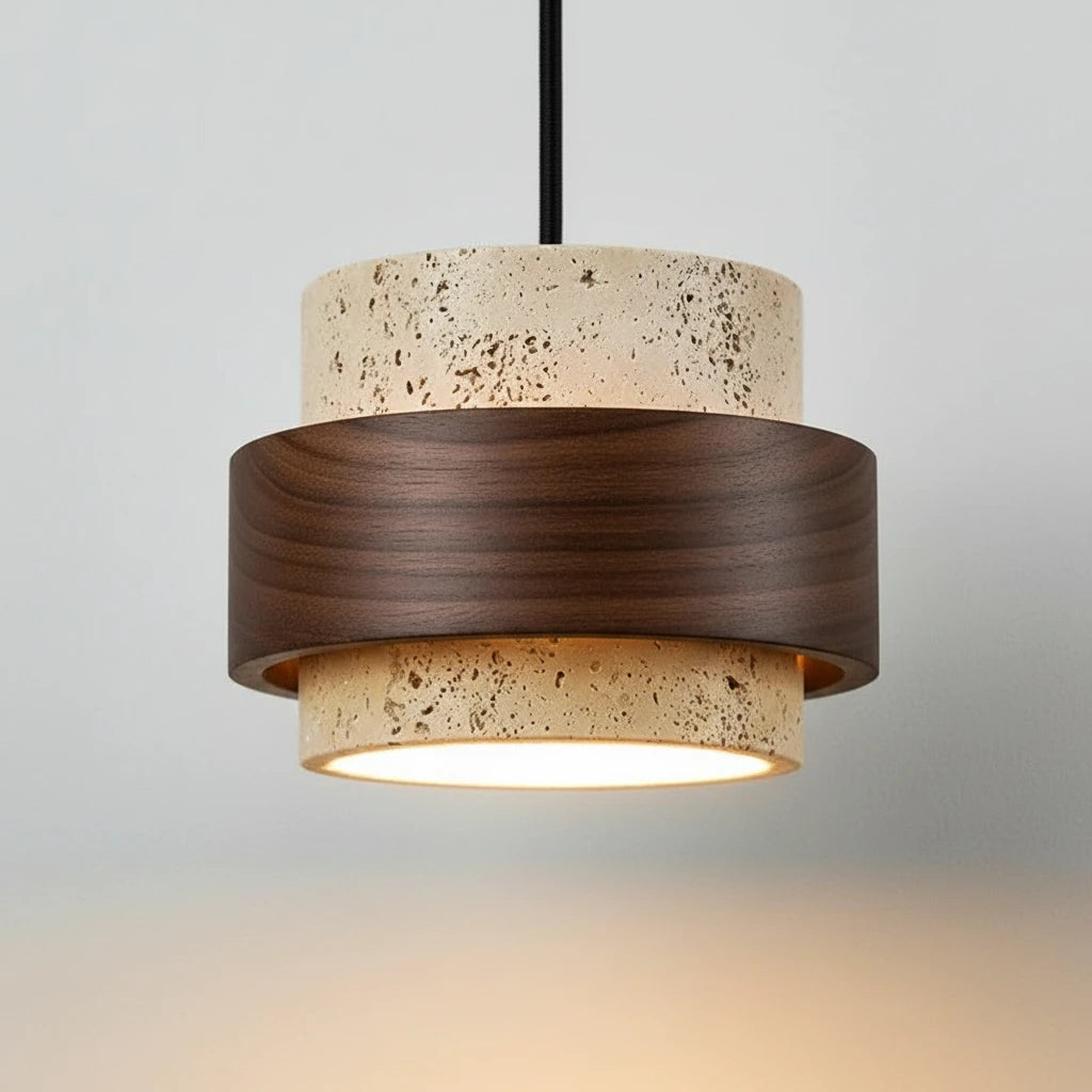 suspension-travertin-bois-noyer-japandi-design section4 Image