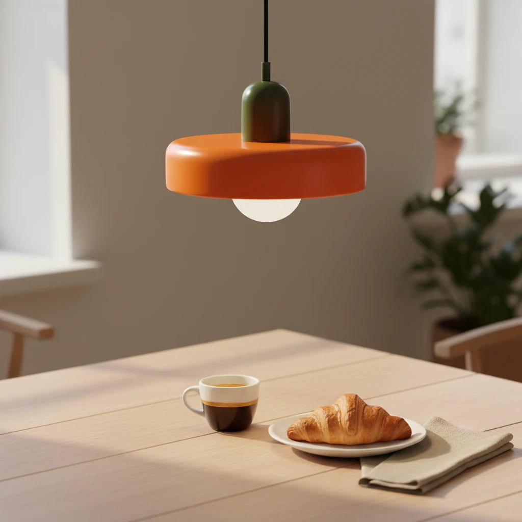 suspension-verre-bauhaus-orange-design-retro section3 Image