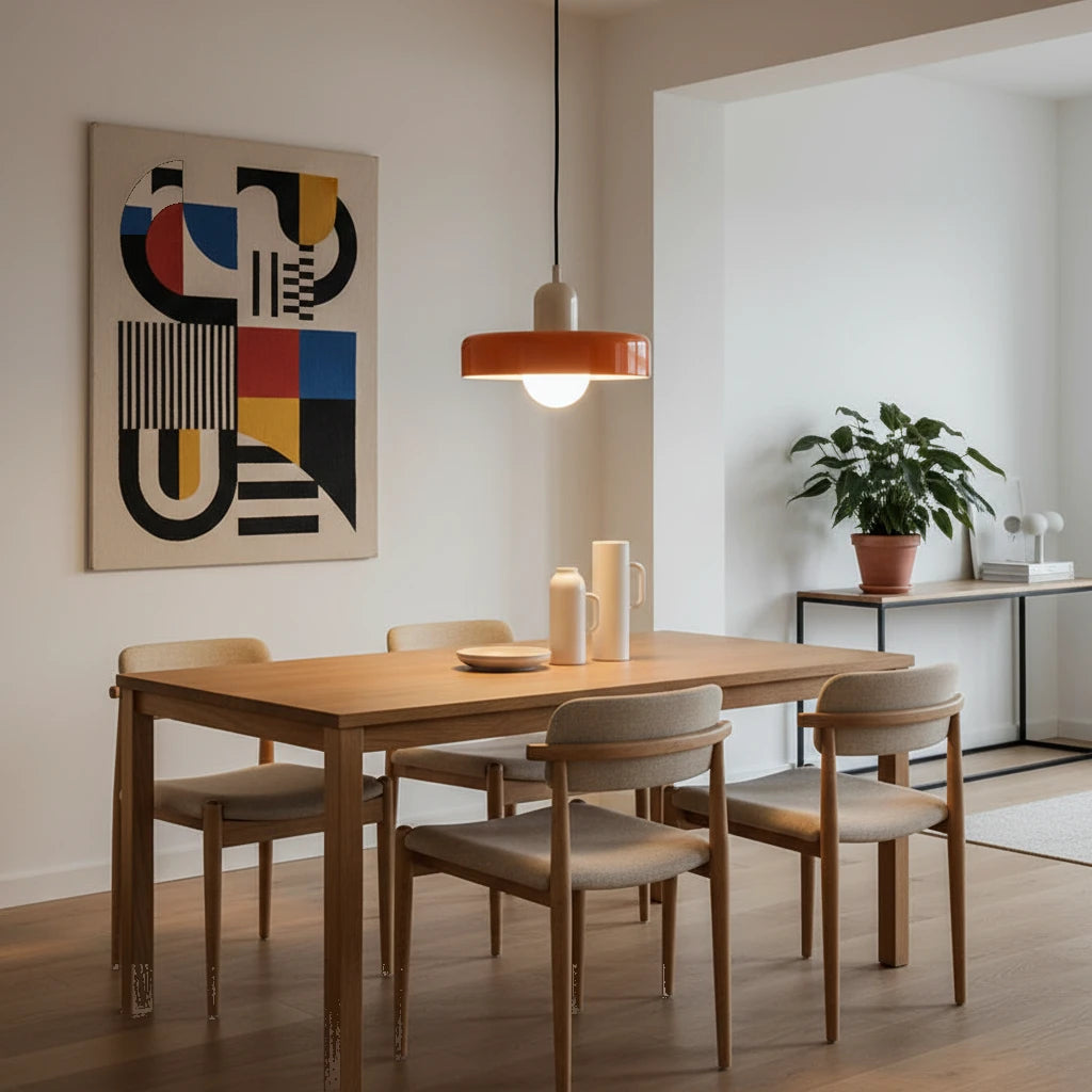 suspension-verre-design-bauhaus-orange-plateau highlight Image
