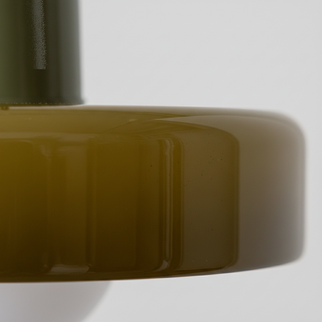 Suspension Verre Évasée Style Bauhaus - gros plan sur les détails de fabrication