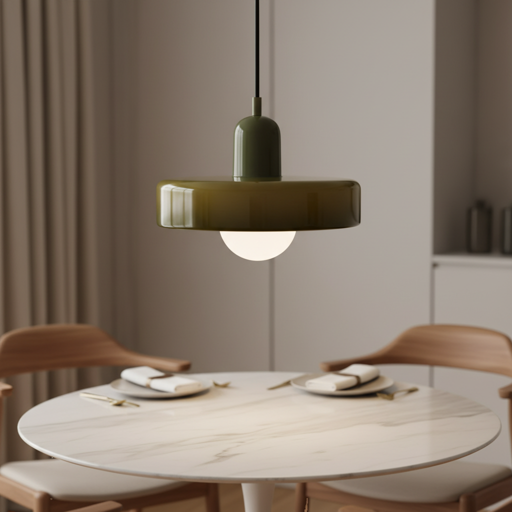 Suspension Verre Évasée Style Bauhaus mise en ambiance dans un intérieur