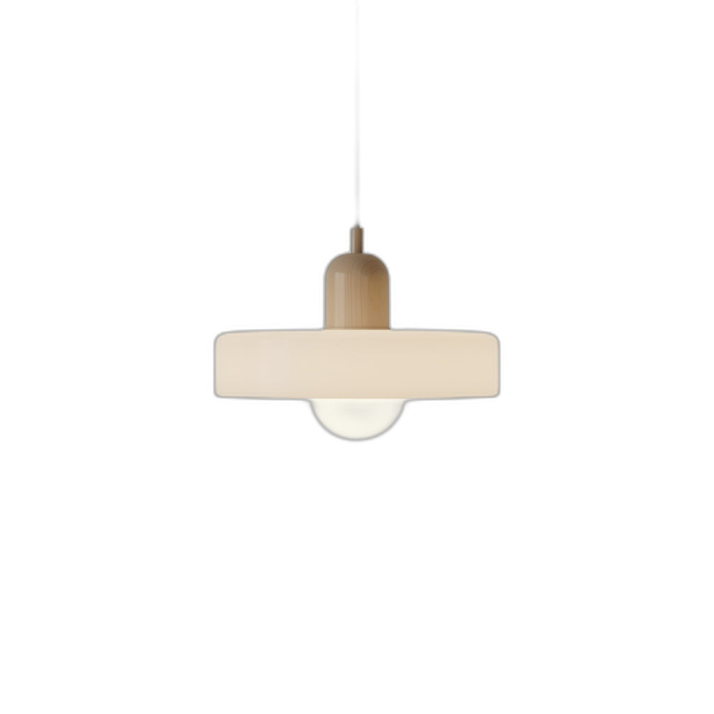 Suspension Verre Opale Bauhaus - vue produit sur fond blanc - vue 1/6