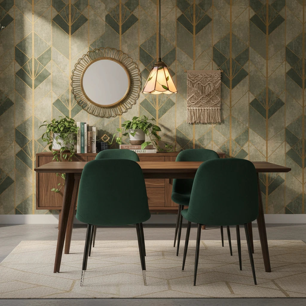suspension-vitrail-tiffany-feuilles-verre highlight Image