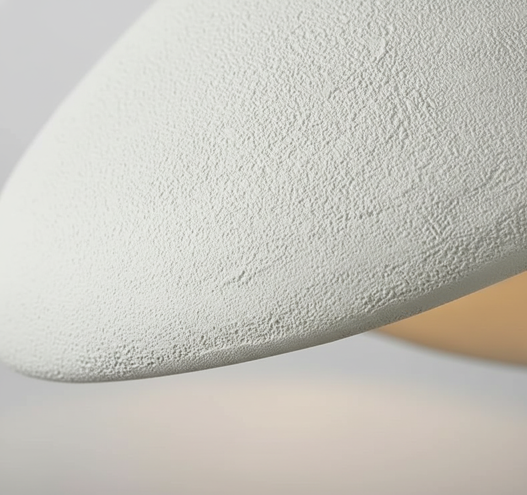 Suspension Wabi-Sabi Blanc Texturé - gros plan sur les détails de fabrication