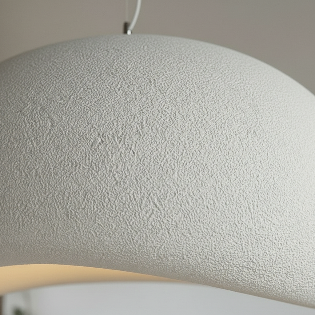 Suspension Wabi Sabi Dôme Texturé Blanc - gros plan sur les détails de fabrication